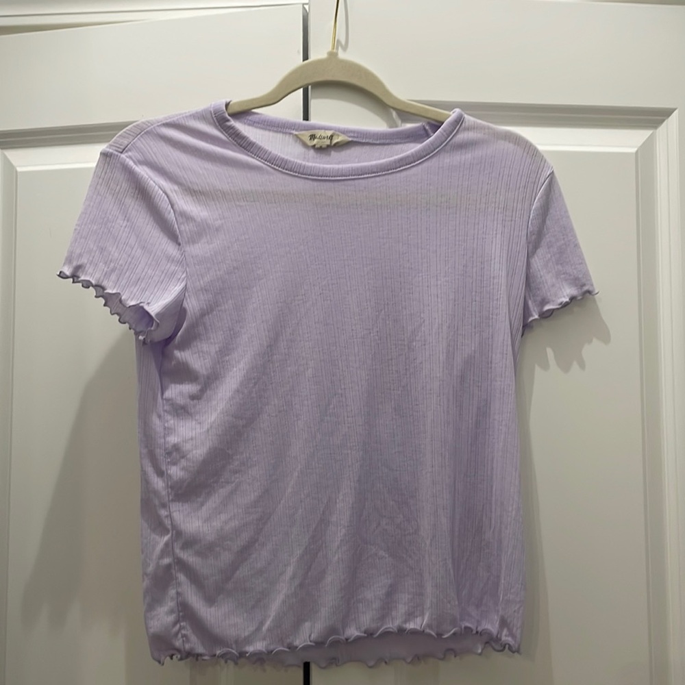 Madewell Lilac short sleeve top size Medium